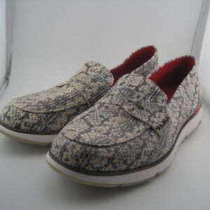 Cole Haan 4.ZEROGRAND Loafer Slip On Shoes Leather Snake Print Golf Women’s 11B